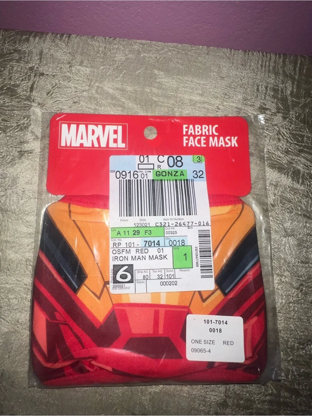 Marvel Fabric Face Mask Bundle Hulk Iron Man Captain America NWT